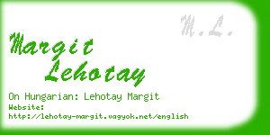 margit lehotay business card